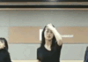 설현 안무 연습 gif