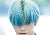 머리 파랗게 염색한 NCT 태용 미쳤네