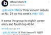 블랙핑크 빌보드 핫100 22위 했네