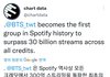 방탄 스포티 그룹 역사상 최초 기록 세웠네