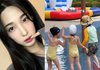 "엄마 빈자리 느껴지지 않게"…율희, 삼남매와 수영장 데이트 '행복한 시간'