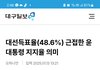 대선득표율에 가까워진 대통령 지지의 의미