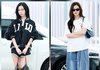 뉴욕 가는 윈터·사나, 공항패션 극과 극…럭셔리 블랙 vs Y2K 스트리트