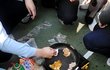 점심시간학교에서맛있는고기와 라면을 해먹다...!!