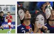 ‘김연아 악마 가면’과 ‘욱일승천기’, 일본 축구팬 응원도구 논란 