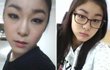 여자 연예인 화장 전→후
