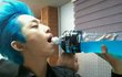 달마시안 파란머리 멤버 탈색만 8번 !!!!!!!!!!!!!!