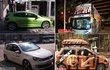 연예인 차량의 굴욕...