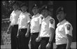 학군단 단체로찍은 흑백사진
