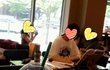 카페 공부 자리 차지