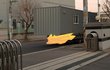 회사 입구앞에 화물차주차