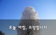 오늘 아침, 소망합니다~