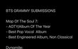 그래미 방탄 슈퍼엠 블핑 제출 목록이래