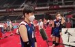 와 여자배구 한일전 끝나고 기자들이 김희진한테