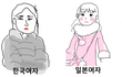 한국여자와 일본여자의 겨울패션