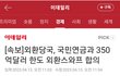 [속보]외환당국, 국민연금과 350억달러 한도 외환스와프 합의