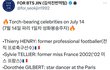 14일 프랑스인 중 유일한 외국인 성화봉송 주자 방탄진