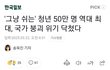 "그냥 쉬는" 20~30대 50만 명 역대 최대. 국가 붕괴 위기?