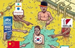 공산당에 둘러쌓인 대한민국