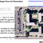 미국 해군 건물 모양이 <b>나치</b> 심벌 모양???