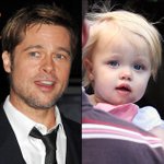 <b>부녀</b>지간 브래드 피트 vs 샤일로 비교, 완전 붕어빵