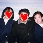 한지민 중학교 시절 선생님과 함께~
