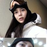 박시연이 <b>쌩얼</b>로 스키장에서 찍은 셀카