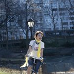 한예슬, <b>리복</b> 촬영장에서.. 자전거도 잘 타네~