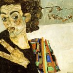 검은 꽃병이 있는 자화상