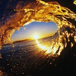 파도와 <b>일몰</b>