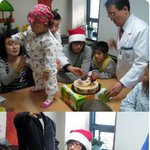 소아<b>병동</b>에 방문한 강동원