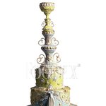 ornate three-tiered wedding <b>cake</b>