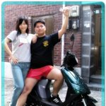 신안동장배 모터싸이클 우승 기념사진!..옆에 레이싱걸..(여자친구)