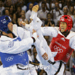 문대성 뒤돌려차기 '피날레 金'