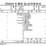 민주버스 영동지부 급여<b>명세서</b>