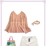 미샤 <b>st</b> 니트 + 아메리칸이글 스커트 코디