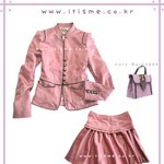 ★★★ 아베 <b>st</b> 럭셔리 스웨이드 자켓 &amp; 스커트 코디~★★★