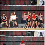<b>리허설</b>에서의 효리. 빨간 모자~