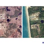 태국 <b>해일</b>참사 전과 후의 위성사진