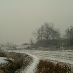 눈내리는 <b>밭두렁</b> 길