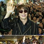 배용준 7개월만에 방일..<b>나리타</b>공항 마비