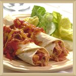cheese <b>and</b> chicken enchiladas