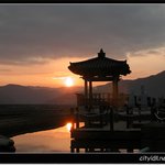 <b>전남</b> 곡성 철도공원내에서의 일출입니다.