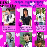 한 vs 일 여자 스타,세일러복으로 <b>한판</b>대결!
