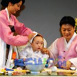 김정수-<b>신은경</b> 부부의 아들 돌잔치