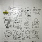 만화가 강풀<b>씨네</b> 화장실 벽