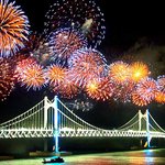 멀리서 본 <b>apec</b> 축하 불꽃 쇼