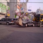 공사 <b>방해</b>하는 차량은 일케!