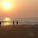 만리포 <b>일몰</b> 배경