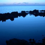 제주도 앞 <b>바다</b> 해 뜨기전의 <b>사진</b>